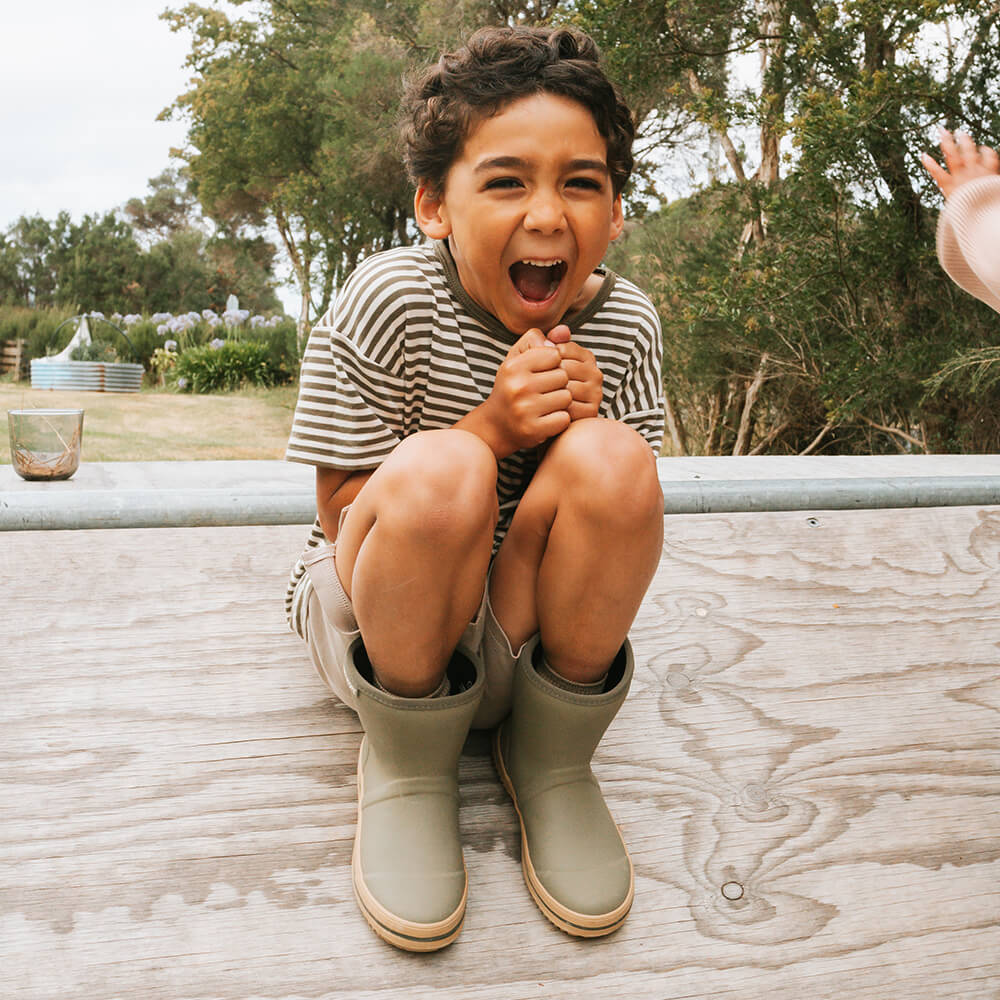 Andie Kids Gumboot // Khaki Green - Image 6