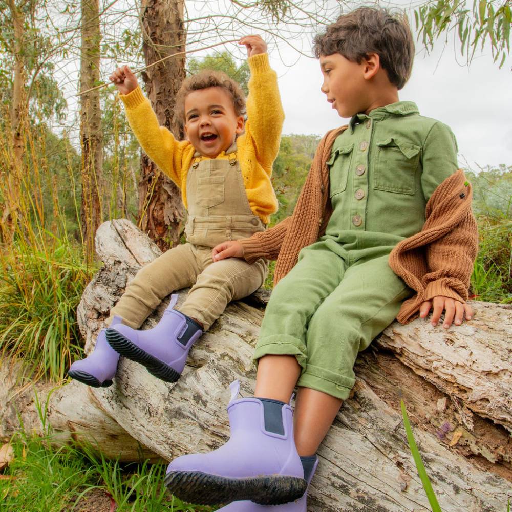 Bobbi Kids Gumboot // Lavender & Navy - Image 6